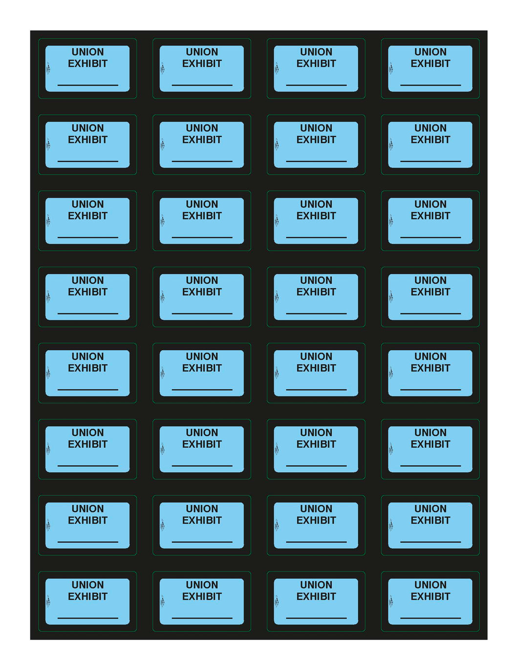 Union Exhibit Stickers - 32 per sheet